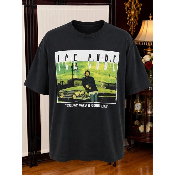Day + Moon Other - Ice Cube Today Was a Good Day Graphic T-Shirt Men's 2XL XXL Black Rap Hip Hop